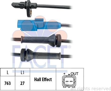 FACET 21.0060 - Sensor, təkər sürəti furqanavto.az