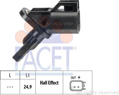 FACET 21.0005 - Sensor, təkər sürəti furqanavto.az