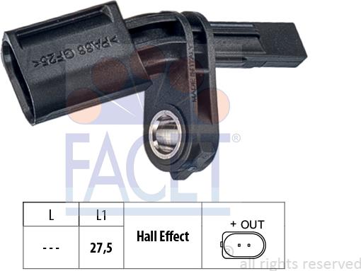 FACET 21.0006 - Sensor, təkər sürəti furqanavto.az