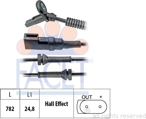 FACET 21.0024 - Sensor, təkər sürəti furqanavto.az