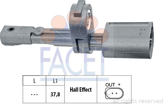 FACET 21.0134 - Sensor, təkər sürəti furqanavto.az