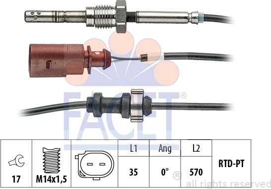 FACET 22.0075 - Sensor, işlənmiş qazın temperaturu furqanavto.az