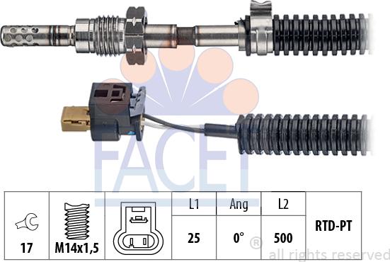 FACET 22.0195 - Sensor, işlənmiş qazın temperaturu furqanavto.az