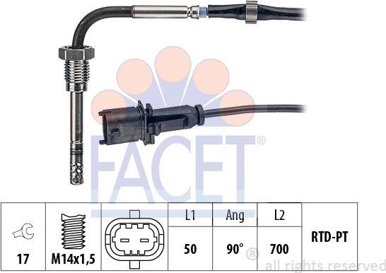 FACET 22.0169 - Sensor, işlənmiş qazın temperaturu furqanavto.az