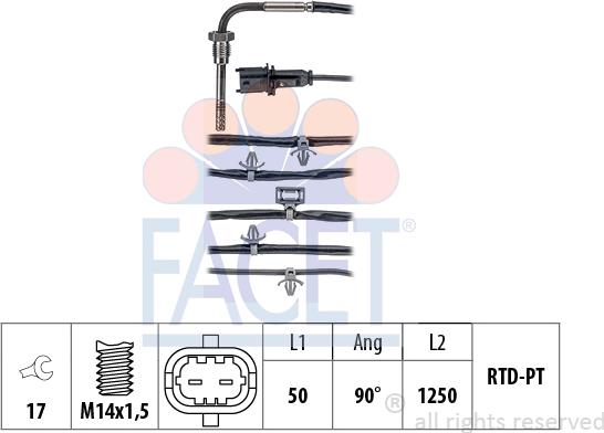 FACET 22.0214 - Sensor, işlənmiş qazın temperaturu furqanavto.az