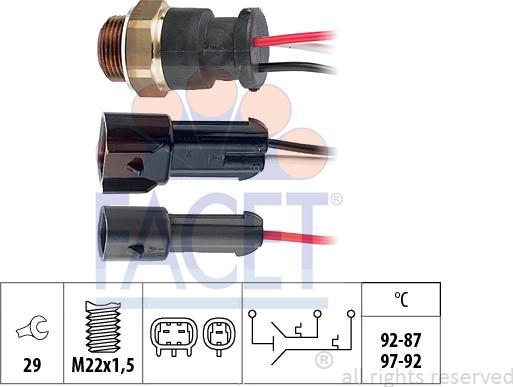 FACET 7.5610 - Temperatur açarı, radiator/kondisioner ventilyatoru furqanavto.az