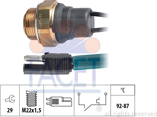 FACET 7.5009 - Temperatur açarı, radiator/kondisioner ventilyatoru furqanavto.az