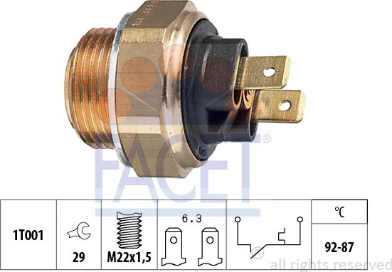 FACET 7.5000 - Temperatur açarı, radiator/kondisioner ventilyatoru furqanavto.az