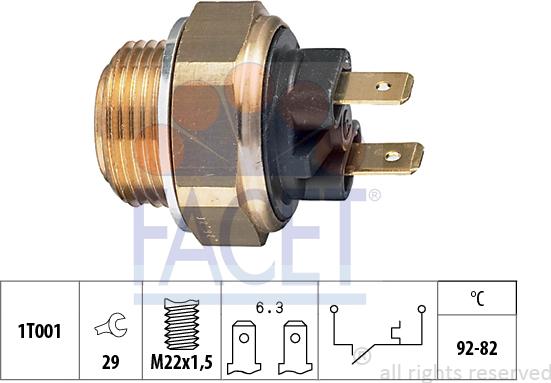 FACET 7.5016 - Temperatur açarı, radiator/kondisioner ventilyatoru furqanavto.az