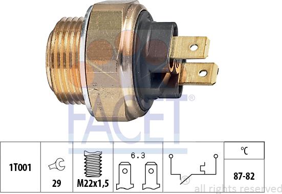 FACET 7.5017 - Temperatur açarı, radiator/kondisioner ventilyatoru furqanavto.az