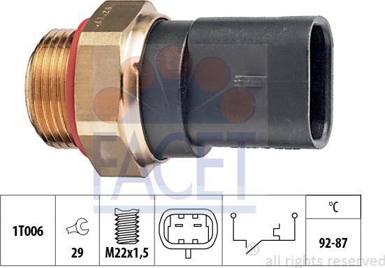 FACET 7.5187 - Temperatur açarı, radiator/kondisioner ventilyatoru furqanavto.az