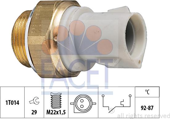 FACET 7.5129 - Temperatur açarı, radiator/kondisioner ventilyatoru furqanavto.az