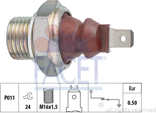 FACET 7.0124 - Göndərən vahid, yağ təzyiqi www.furqanavto.az