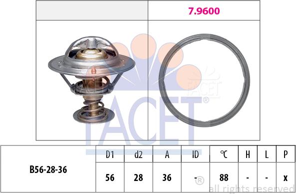 FACET 7.8948 - Termostat, soyuducu furqanavto.az