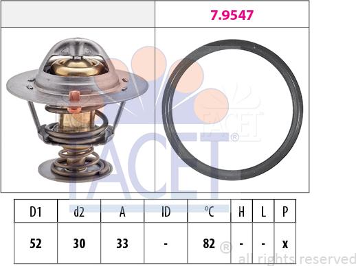 FACET 7.8947 - Termostat, soyuducu furqanavto.az