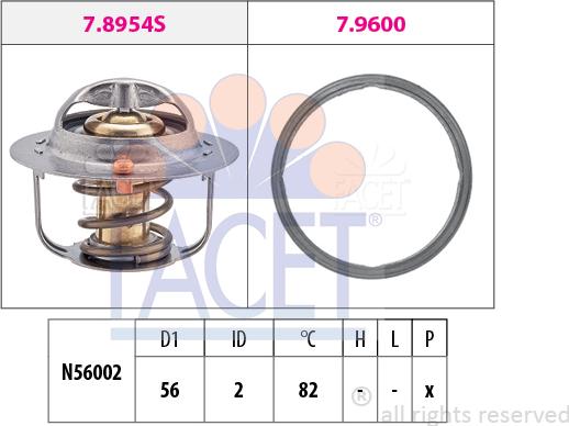 FACET 7.8954 - Termostat, soyuducu furqanavto.az