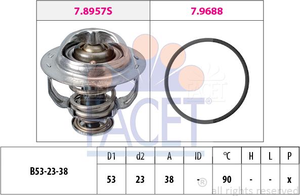 FACET 7.8957 - Termostat, soyuducu furqanavto.az