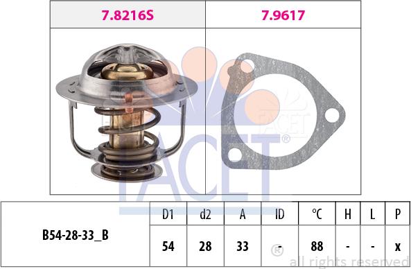 FACET 7.8453 - Termostat, soyuducu furqanavto.az