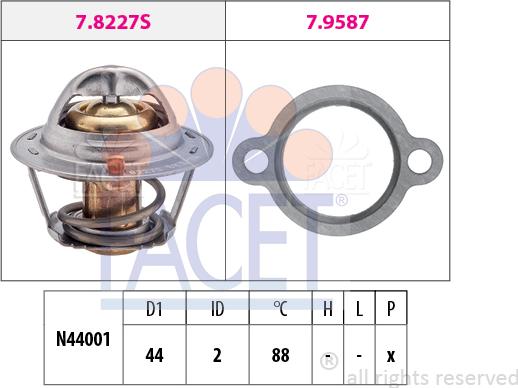 FACET 7.8409 - Termostat, soyuducu furqanavto.az