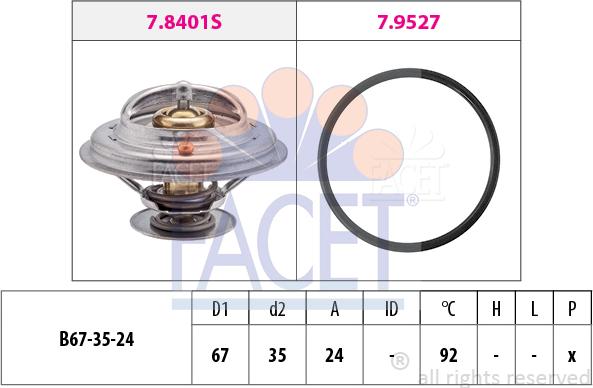 FACET 7.8401 - Termostat, soyuducu www.furqanavto.az