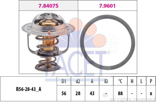 FACET 7.8408 - Termostat, soyuducu furqanavto.az