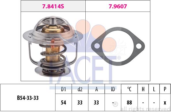 FACET 7.8414 - Termostat, soyuducu furqanavto.az