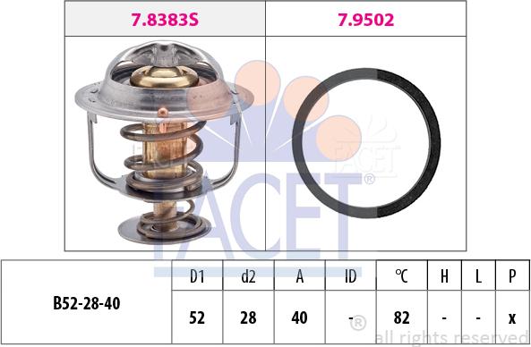 FACET 7.8438 - Termostat, soyuducu furqanavto.az