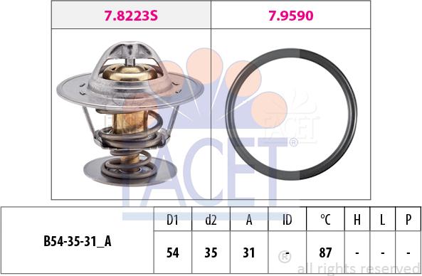 FACET 7.8432 - Termostat, soyuducu www.furqanavto.az