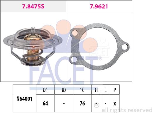 FACET 7.8475 - Termostat, soyuducu furqanavto.az