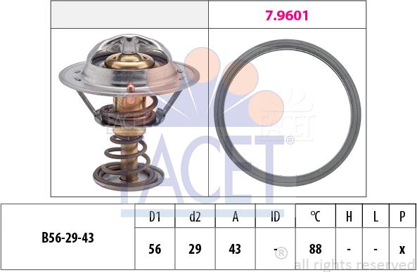 FACET 7.8553 - Termostat, soyuducu furqanavto.az