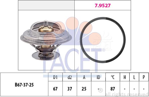 FACET 7.8552 - Termostat, soyuducu furqanavto.az