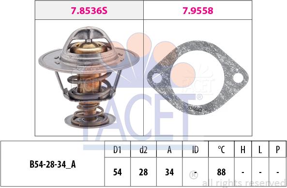 FACET 7.8536 - Termostat, soyuducu furqanavto.az