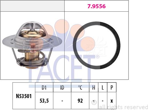 FACET 7.8576 - Termostat, soyuducu furqanavto.az