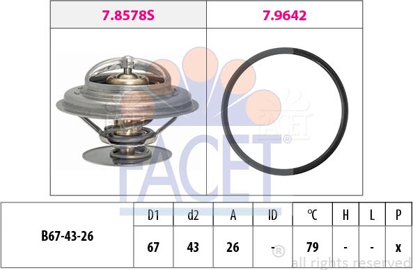 FACET 7.8578 - Termostat, soyuducu furqanavto.az