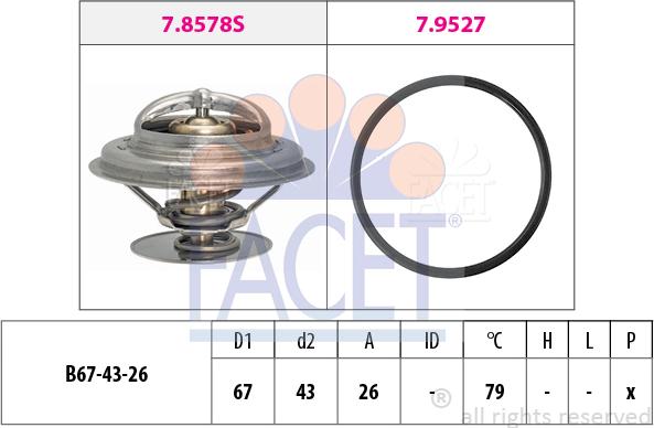 FACET 7.8577 - Termostat, soyuducu furqanavto.az