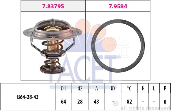 FACET 7.8649 - Termostat, soyuducu furqanavto.az