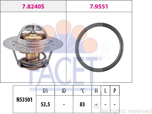 FACET 7.8654 - Termostat, soyuducu furqanavto.az