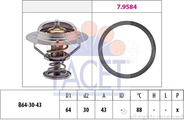 FACET 7.8651 - Termostat, soyuducu furqanavto.az