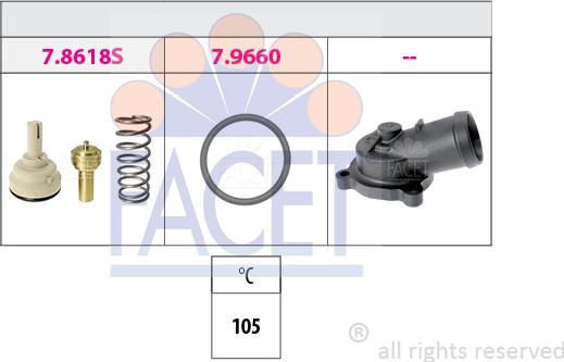 FACET 7.8619K - Termostat, soyuducu furqanavto.az