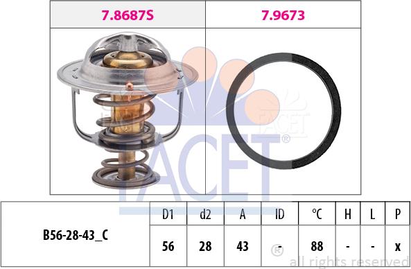 FACET 7.8688 - Termostat, soyuducu furqanavto.az