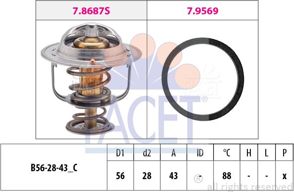 FACET 7.8687 - Termostat, soyuducu furqanavto.az