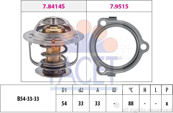 FACET 7.8633 - Termostat, soyuducu furqanavto.az