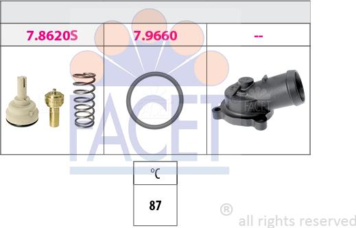 FACET 7.8621K - Termostat, soyuducu furqanavto.az