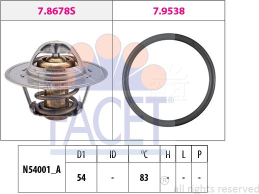 FACET 7.8678 - Termostat, soyuducu furqanavto.az