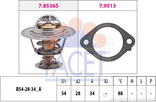 FACET 7.8869 - Termostat, soyuducu furqanavto.az