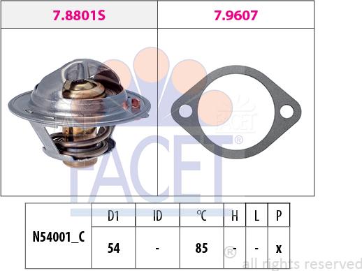 FACET 7.8801 - Termostat, soyuducu www.furqanavto.az