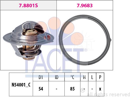 FACET 7.8803 - Termostat, soyuducu furqanavto.az