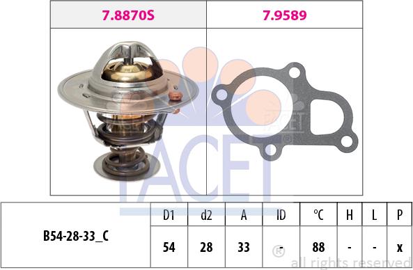 FACET 7.8870 - Termostat, soyuducu furqanavto.az