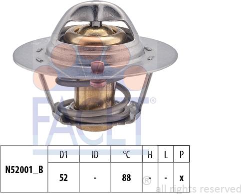 FACET 7.8355S - Termostat, soyuducu furqanavto.az