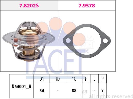 FACET 7.8358 - Termostat, soyuducu www.furqanavto.az